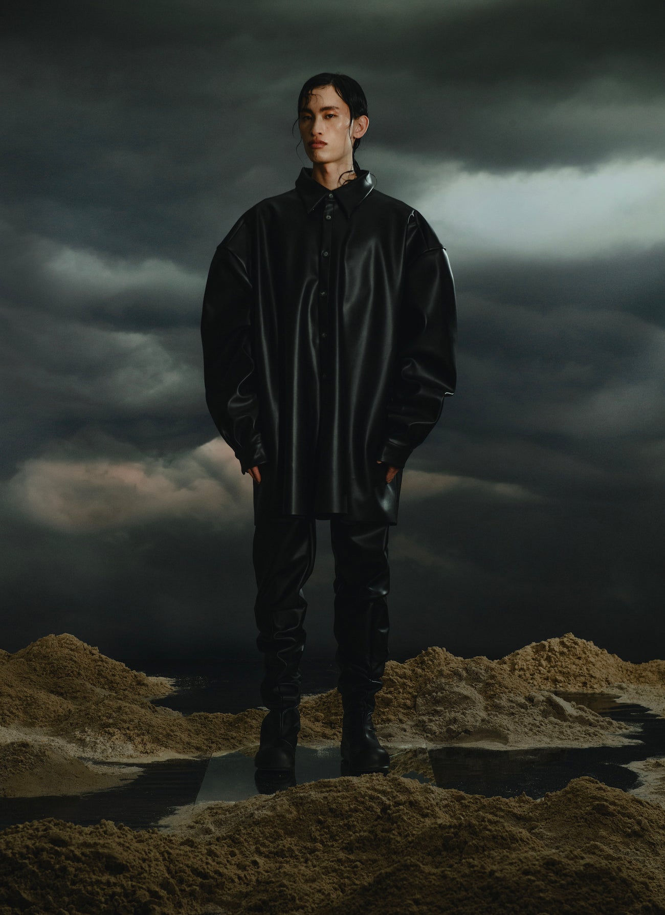Oversized shirt jacket
